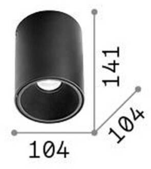 Ideal Lux downlight Nitro Rond wit hoogte 14,2 cm metaal