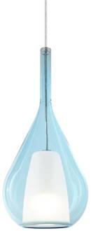Ideal Lux hanglamp Kalique 3, blauw, Ø 18 cm, kunststof