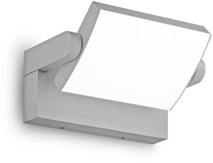 Ideal Lux LED buiten wandlamp Swipe, grijs, IP54, 3.000 K