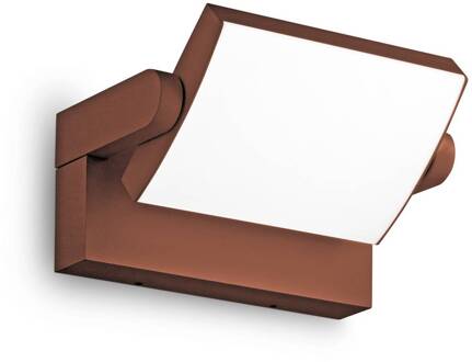 Ideal Lux LED buiten wandlamp Swipe, koffie, IP54, 3.000 K koffiebruin