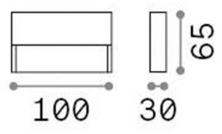 Ideal Lux LED buitenwandlamp Dedra, wit, 10 x 6,5 cm