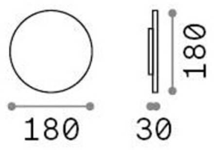 Ideal Lux LED buitenwandlamp Punto, bruin, Ø 18 cm metaal koffiebruin