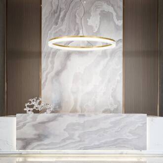 Ideal Lux LED hanglamp Kroon Ø 80 cm, messingkleurig metaal