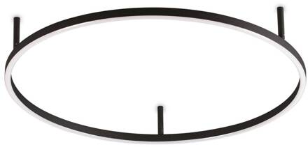 Ideal Lux LED plafondlamp Oracle Slim Ø 70 cm zwart 3.000K