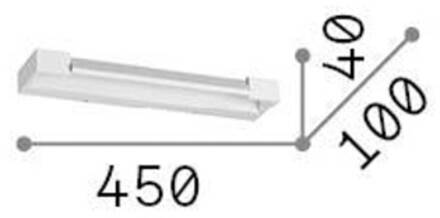 Ideal Lux LED wandlamp Balance zwart, metaal breedte 45 cm