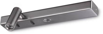 Ideal Lux LED wandlamp Bonne Nuit 1, nikkelkleurig, 22 cm