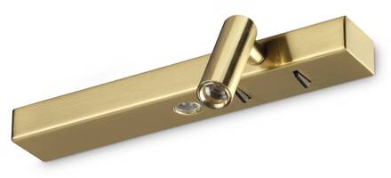 Ideal Lux LED wandlamp Bonne Nuit 2, messingkleurig, 22 cm