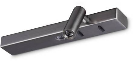 Ideal Lux LED wandlamp Bonne Nuit 2, nikkelkleurig, 22 cm