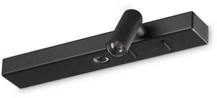 Ideal Lux LED wandlamp Bonne Nuit 2, zwart, breedte 22 cm