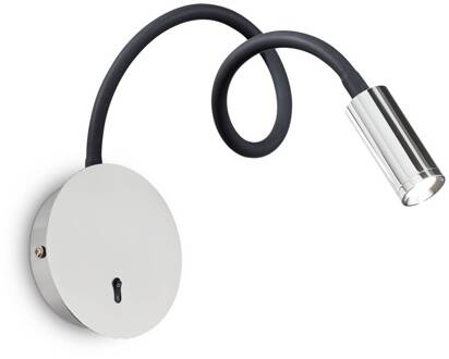 Ideal Lux LED wandlamp Focus 2, chroomkleurig, 55 cm, flexibele arm