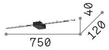 Ideal Lux LED wandlamp Theo, wit, breedte 75 cm aluminium