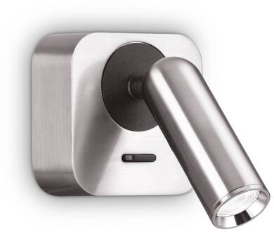 Ideal Lux LED wandspot Bean, nikkelkleurig, breedte 7 cm