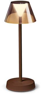 Ideal Lux Lolita LED terraslamp, accu Coffee bruin
