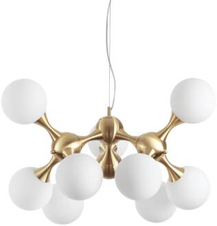 Ideal Lux Nodi hanglamp 9-lamps messing/wit messing, wit