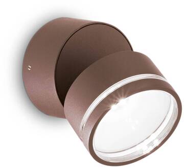 Ideal Lux Omega Round LED wandlamp 4.000K koffie koffiebruin