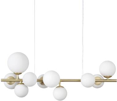 Ideal Lux Perlage hanger lengte 81cm messing/wit messing, wit