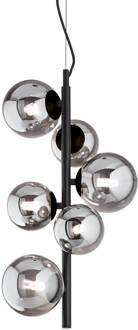 Ideal Lux Perlage hanger zwart 6flg hoogte 52cm