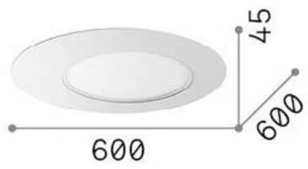 Ideal Lux plafondlamp Iride, wit, Ø 60 cm, metaal