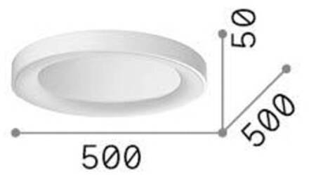 Ideal Lux plafondlamp Planet, wit, Ø 50 cm, metaal