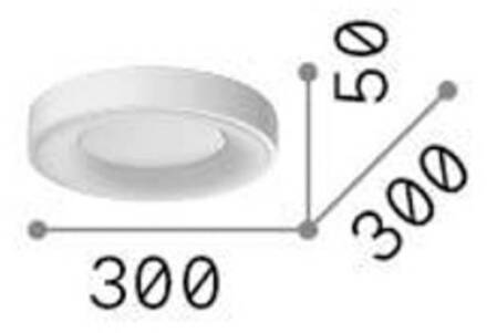 Ideal Lux plafondlamp Planet, zwart, Ø 30 cm, metaal