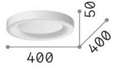 Ideal Lux plafondlamp Planet, zwart, Ø 40 cm, metaal