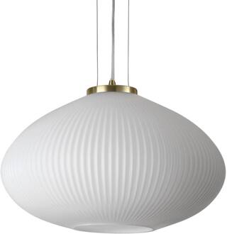 Ideal Lux Plisse hanglamp Ø 45 cm wit, messing