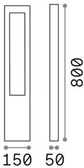 Ideal Lux Vega tuinpadverlichting, bruin, aluminium, hoogte 80 cm koffiebruin