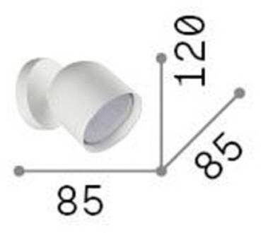 Ideal Lux wandlamp Dodo messingkleurig 1-lamp metaal Ø 8.5cm