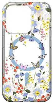 iDeal of Sweden Clear Case MagSafe voor de Apple iPhone 15 Pro - Artistic Garden Meerkleurig