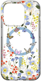 iDeal of Sweden Clear Case MagSafe voor de Apple iPhone 15 Pro Max - Artistic Garden Meerkleurig