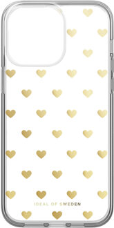 iDeal of Sweden Clear Case voor de iPhone 14 Pro Max - Golden Hearts Goud