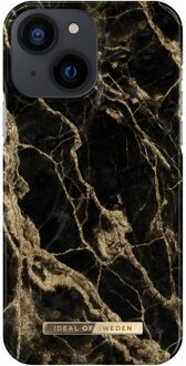 iDeal of Sweden Fashion Backcover voor de Apple iPhone 13 Mini - Golden Smoke Marble Meerkleurig