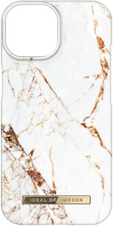 iDeal of Sweden Fashion Backcover voor de Apple iPhone 15 - Carrara Gold Meerkleurig