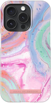 iDeal of Sweden Fashion Backcover voor de Apple iPhone 15 Pro - Pastel Marble Meerkleurig