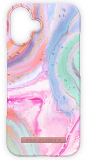 iDeal of Sweden Fashion Backcover voor de Apple iPhone 16 - Pastel Marble Meerkleurig