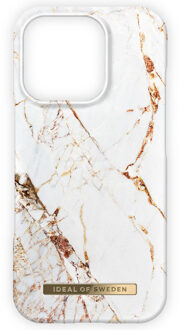 iDeal of Sweden Fashion Backcover voor de Apple iPhone 16 Pro - Carrara Gold Meerkleurig