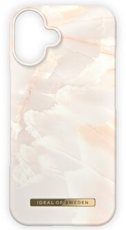 iDeal of Sweden Fashion Backcover voor de Apple iPhone 16 - Rose Pearl Marble Meerkleurig