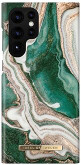 iDeal of Sweden Golden Jade Marble Samsung Galaxy S22 Ultra Back Cover