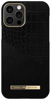 iDeal of Sweden iPhone 12 Hoesje - Fashion Back Case Nightfall Croco