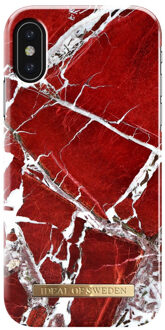 iDeal of Sweden iPhone Xs/X Fashion Back Case Scarlet Red Marble