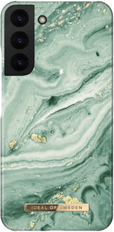 iDeal of Sweden Mint Swirl Marble Samsung Galaxy S22 Plus Back Cover