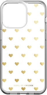 iDeal of Sweden Mirror Case voor de Apple iPhone 15 Pro Max - Golden Hearts Goud