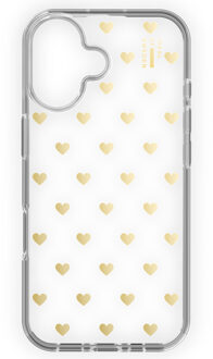 iDeal of Sweden Mirror Case voor de Apple iPhone 16 - Golden Hearts Meerkleurig