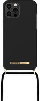iDeal of Sweden Ordinary Necklace Case voor de Apple iPhone 12 Pro Max - Jet Black Zwart