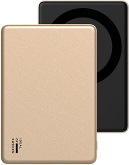 iDeal of Sweden Slim MagSafe Powerbank 5.000 mAh - Draadloze powerbank - Gold Goud - One size
