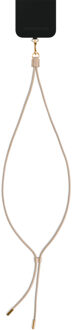 iDeal of Sweden Vegan Leather Phone Strap - Universeel verstelbaar telefoonkoord - Beige - One size