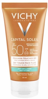 Idéal  Soleil Dry Touch Zonnebrand Crème SPF50 - 50 ml- Matteert