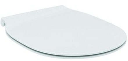 Ideal Standard Connect Air closetzitting met deksel dun wit/RVS E036501 Wit/Rvs (Wit)