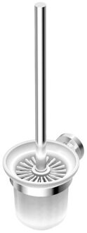 Ideal Standard Iom closetborstelgarnituur wandmodel met glazen kom mat chroom