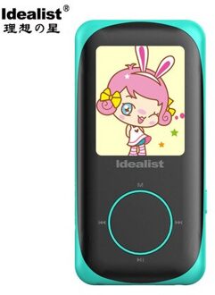 Idealist Sport HIFI Running Mp3-speler 1.8 "Lossless Mp4-speler Ondersteuning Foto Opname Video TF Met Oortelefoon Armband Speaker blauw / 4Gb